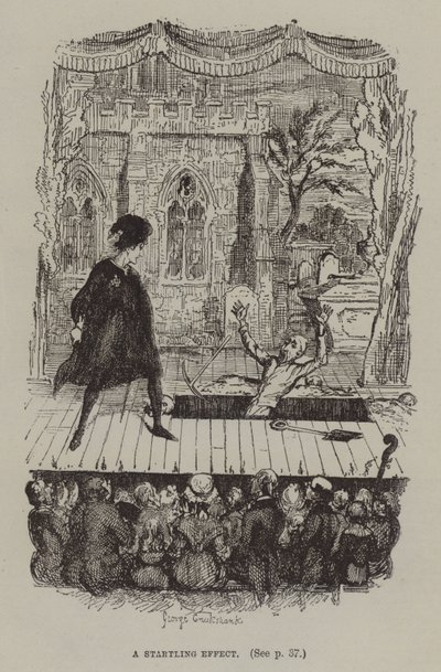 Překvapivý efekt (rytina) od George (after) Cruikshank