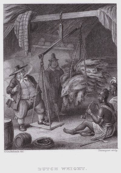 Holandská váha (rytina) od George (after) Cruikshank