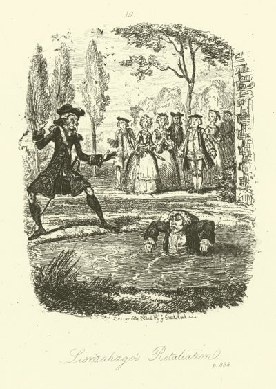 Ilustrace pro Humphry Clinker od Tobiase Smolletta (rytina) od George (after) Cruikshank