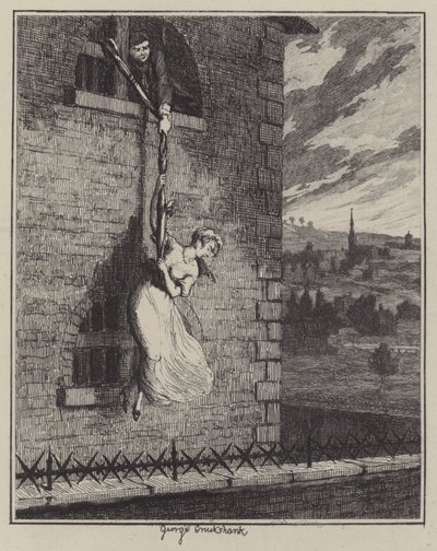 Ilustrace pro Jack Sheppard (rytina) od George (after) Cruikshank