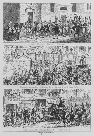 Ilustrace pro Jack Sheppard (rytina) od George (after) Cruikshank
