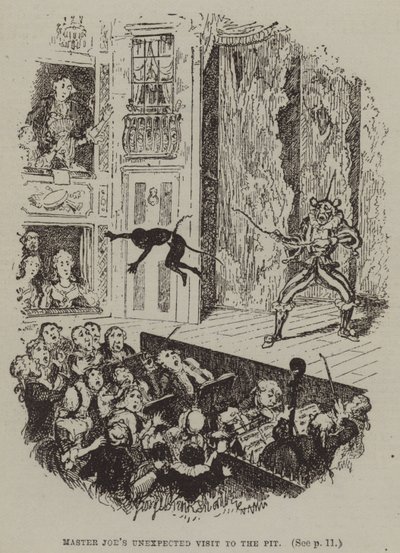 Neočekávaná návštěva mistra Joea v jámě (rytina) od George (after) Cruikshank