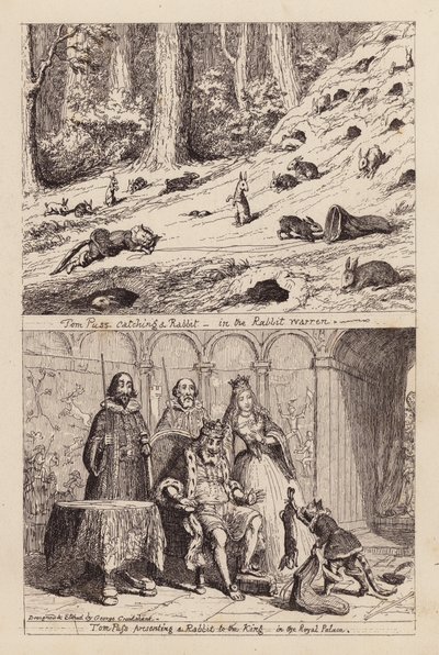 Kocour v botách (rytina) od George (after) Cruikshank