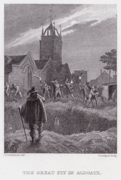 Velká jáma v Aldgate (rytina) od George (after) Cruikshank