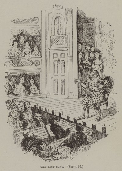 Poslední píseň (rytina) od George (after) Cruikshank
