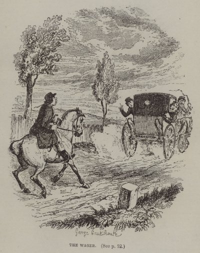 The Wager (rytina) od George (after) Cruikshank
