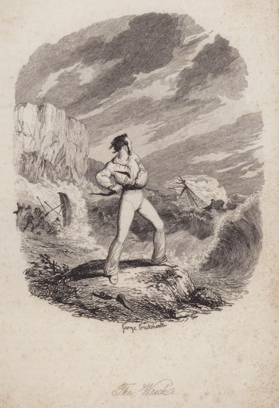 The Wreck (rytina) od George (after) Cruikshank