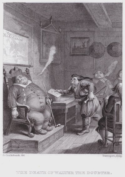 Smrt Waltera The Doubter (rytina) od George (after) Cruikshank