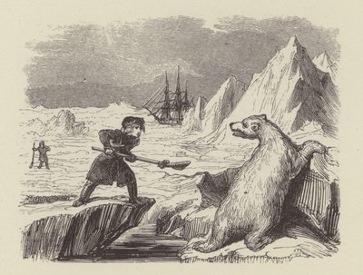 Mladý Nelson zabíjející ledního medvěda (rytina) od George (after) Cruikshank