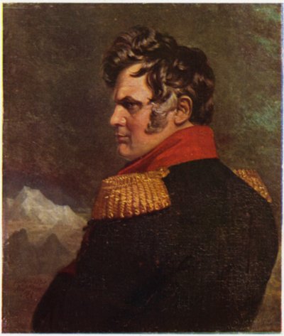 Portrét generála Ermolova (barevná litografie) od George (after) Dawe