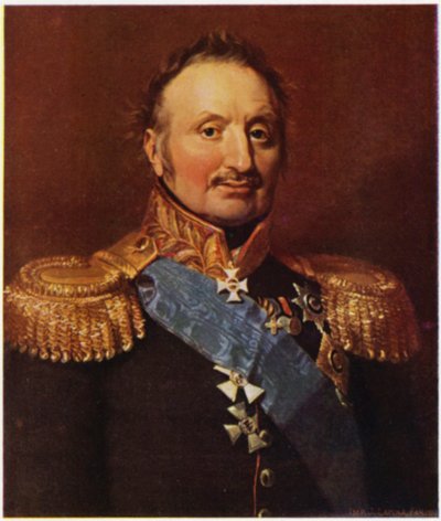 Portrét generála Wittgensteina (barevná litografie) od George (after) Dawe