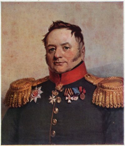 Portrét Pavla Tuchkova (barevná litografie) od George (after) Dawe