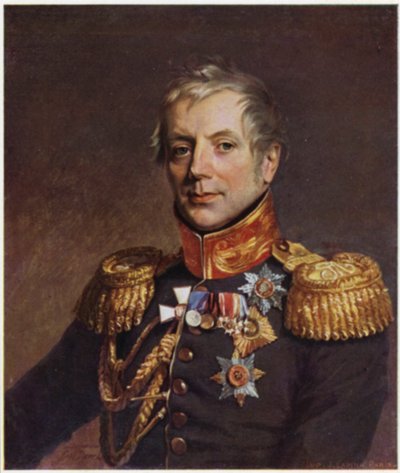 Portrét Pjotra Konovnicyna (barevná litografie) od George (after) Dawe