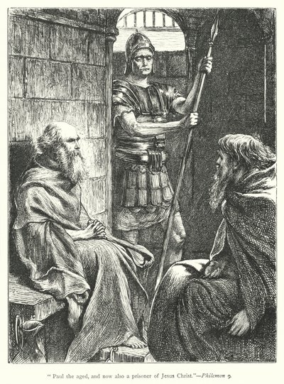 Svatý Pavel ve vězení (rytina) od George (after) Du Maurier