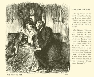 Cesta k namlouvání (rytina) od George (after) Du Maurier