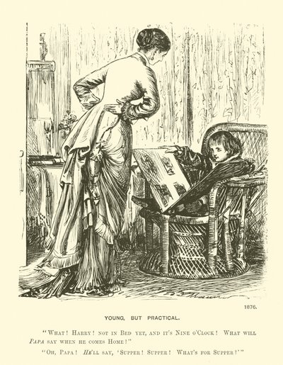 Mladý, ale praktický (rytina) od George (after) Du Maurier