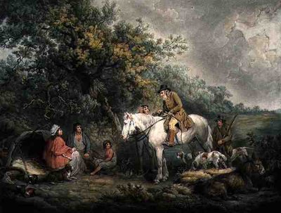 Ráno, aneb Dobrotivý sportovec, ryté a hospodské. od Josepha Grozera (asi 1755-99) od George (after) Morland