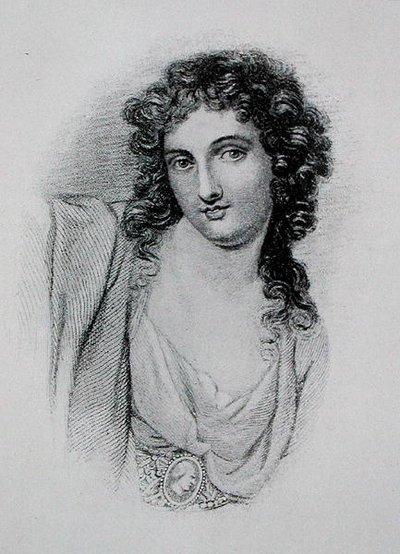 Lady Hamilton (asi 1765-1815) (rytina) od George (after) Romney