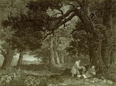 Odpočinek po střelbě, deska 4 (rytina) od George (after) Stubbs