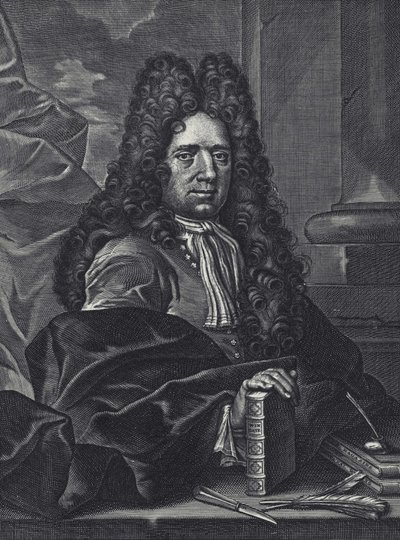 Portrét George Shelleyho anglický kaligraf z 18. století, rytina od George Bickhama. od George (c.1706–71) Bickham