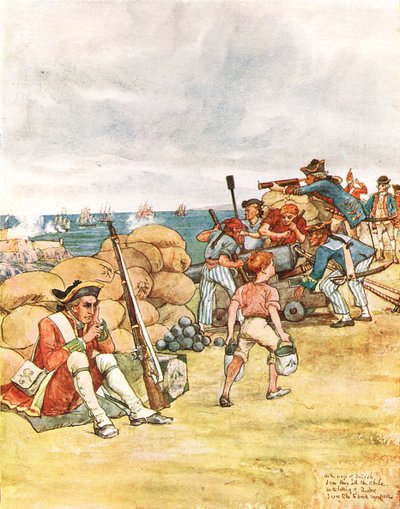 At the Siege of Belle Isle, ilustrace z 