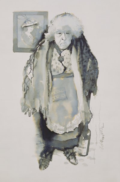 Margaret: Měli by něco udělat, 1969 (pero a umytí na palubě) od George Adamson