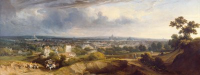 Pohled na Paříž z Montmartru, 1829 od George Arnald