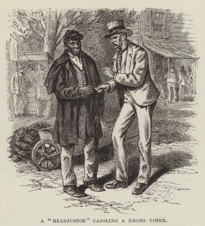 Readjustor přemlouvající černošského voliče od George Augustus Sala