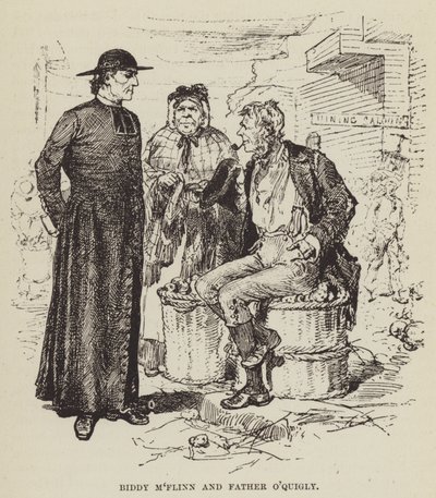Biddy MFlinn a otec OQuigly od George Augustus Sala