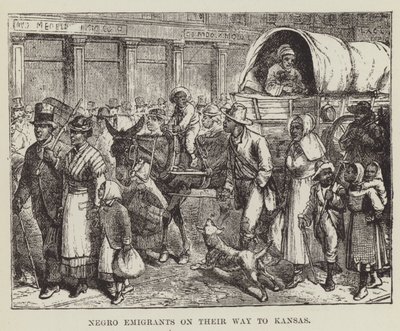Černí emigranti na cestě do Kansasu od George Augustus Sala
