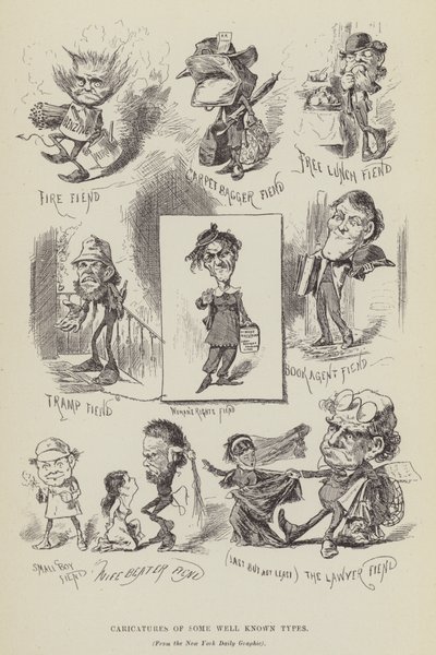 Karikatury některých známých typů od George Augustus Sala