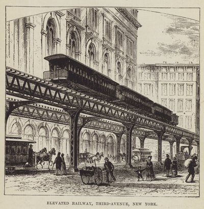 Elevated Railway, Third-Avenue, New York od George Augustus Sala
