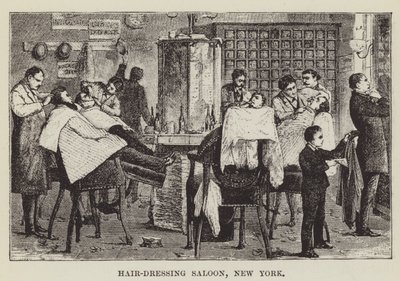 Kadeřnický salon, New York od George Augustus Sala