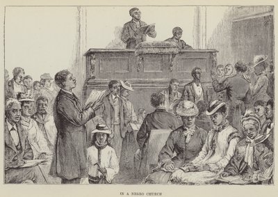V černém kostele (rytina) od George Augustus Sala