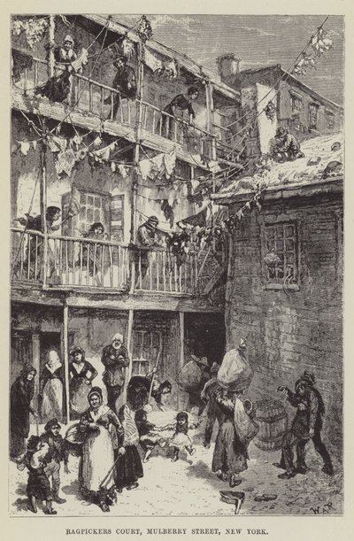 Ragpickers Court, Mulberry Street, New York od George Augustus Sala