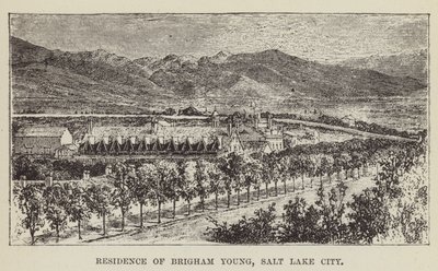Rezidence Brighama Younga, Salt Lake City od George Augustus Sala
