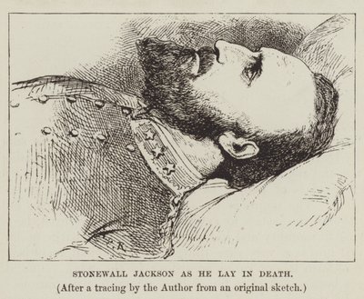 Stonewall Jackson, když ležel ve Smrti od George Augustus Sala