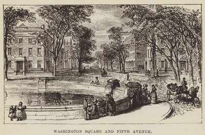 Washington Square a Pátá Avenue od George Augustus Sala