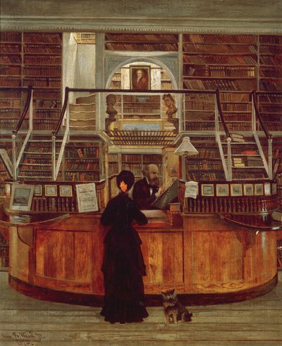 Filadelfská knihovna, 1875 od George Bacon Wood