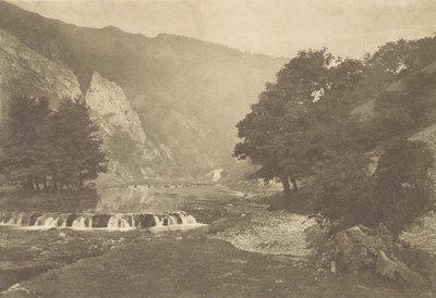 Vchod do Dove Dale, Derbyshire, 80. léta 19. století, tištěno 1888., 80. léta 19. století, tištěno 1888. od George Bankart