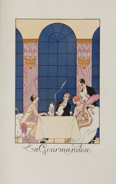 Volání a volánky: La Gourmandise, 1924. od George Barbier