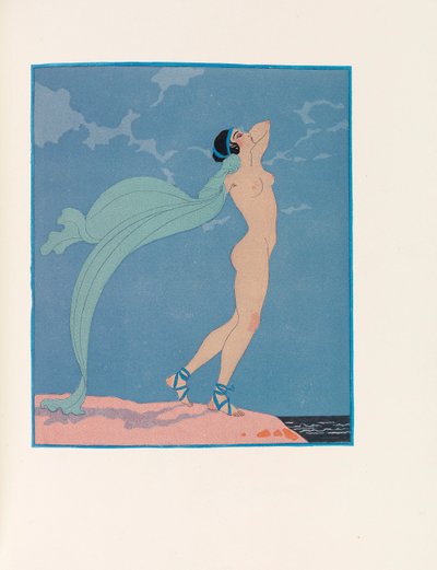 Ilustrace k Les Chansons de Bilitis The Songs of Bilitis od Pierra Louÿse, 1922. od George Barbier