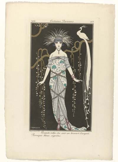 Journal des Dames et des Modes, Costumes Parisiens, 1914, č. 168: Velké večerní šaty (...) od George Barbier