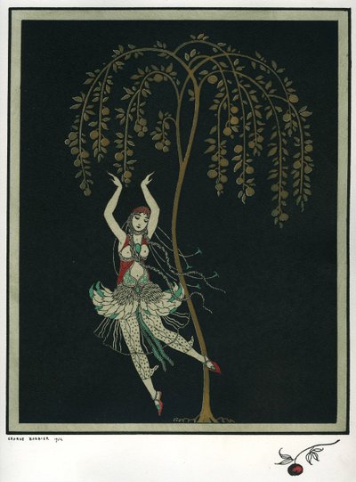 Tamara Karsavina v baletu Pták Ohnivák I. Stravinského od George Barbier