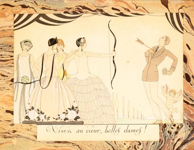 Miřte na srdce, krásné dámy! Z Le Bonheur du Jour nebo, Les Graces à la Mode, 1924. od George Barbier