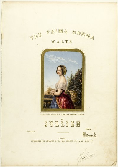 Nevěsta, obal k notám The Prima Donna Waltz od George Baxter