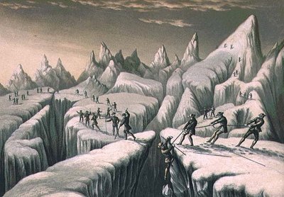Glacier du Tacconnay (tisk) od George Baxter