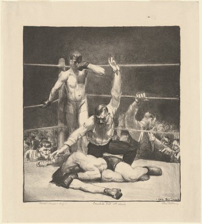 „Counted Out“, první kámen od George Bellows