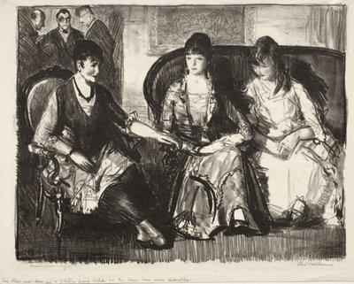 Elsie, Emma a Marjorie, První kámen od George Bellows