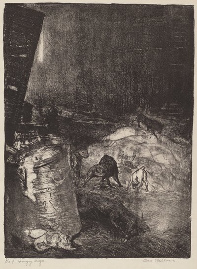 Hungry Dogs, druhý kámen od George Bellows